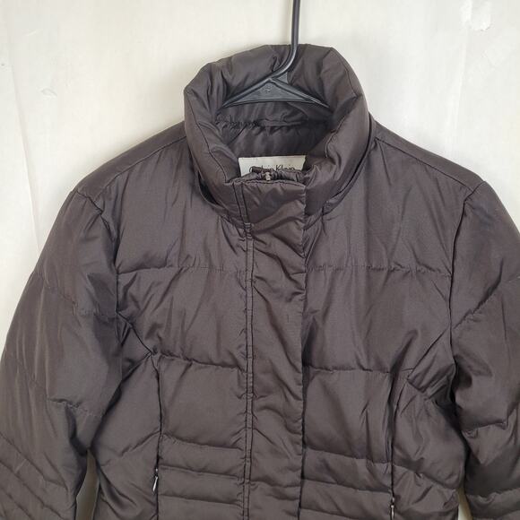 Calvin Klein black duck down filled puffer coat Size XS Ski Cabincore Comfycore - Picture 5 of 12